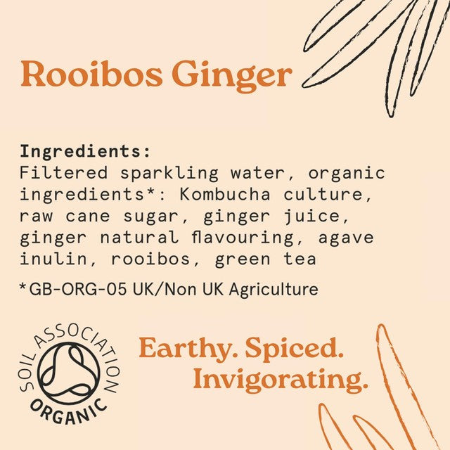 HOLOS Organic Sparkling Tea Rooibos Ginger 250ml, UK version