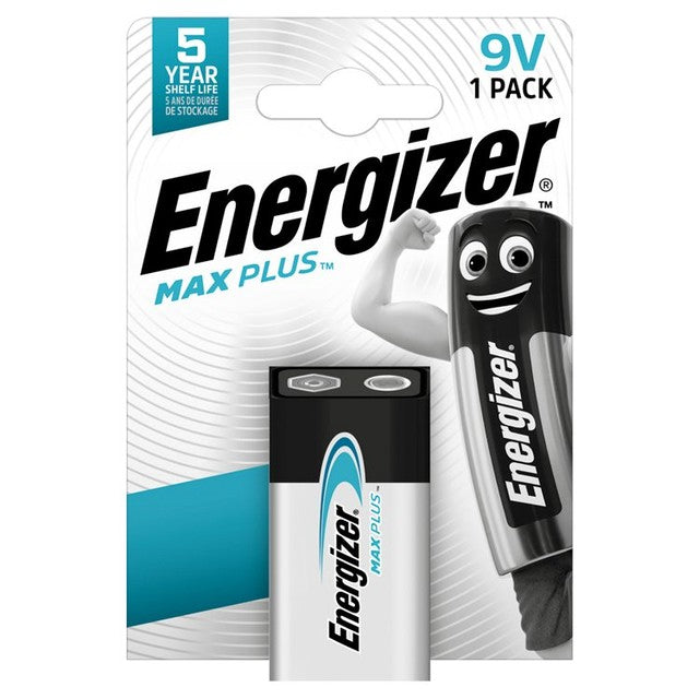 Energizer Max Plus 9V alkaline batteries 1-pack - British product