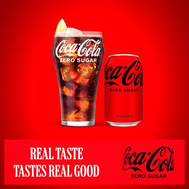 Coca-Cola Zero Sugar cola drink 24 x 330ml - British product