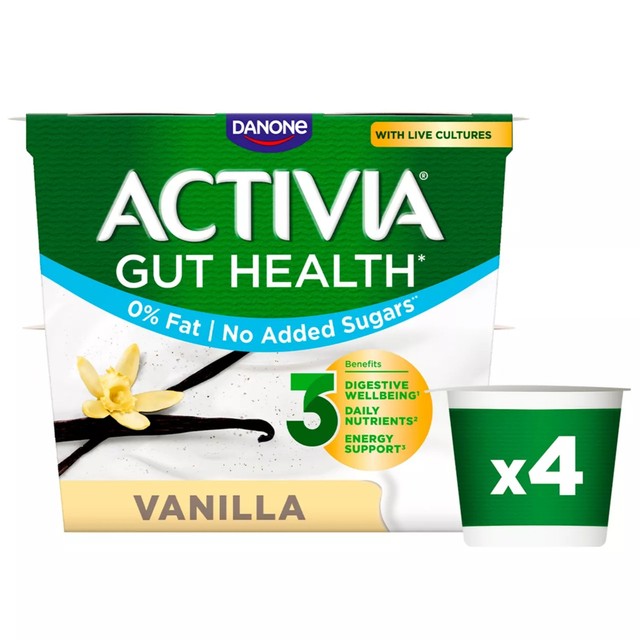 Activia vanilla yogurt 4 x 115g - British product