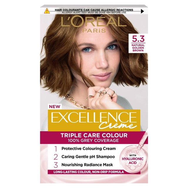 L'Oreal Excellence Golden Brown 5.3 permanent hair dye, UK version