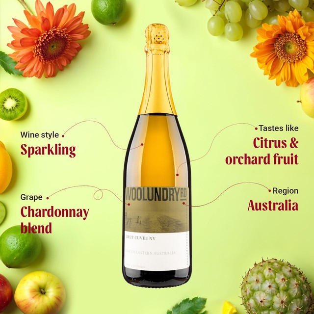 Virgin Wines sparkling wine Chardonnay Pinot Noir Brut 75cl (British brand)