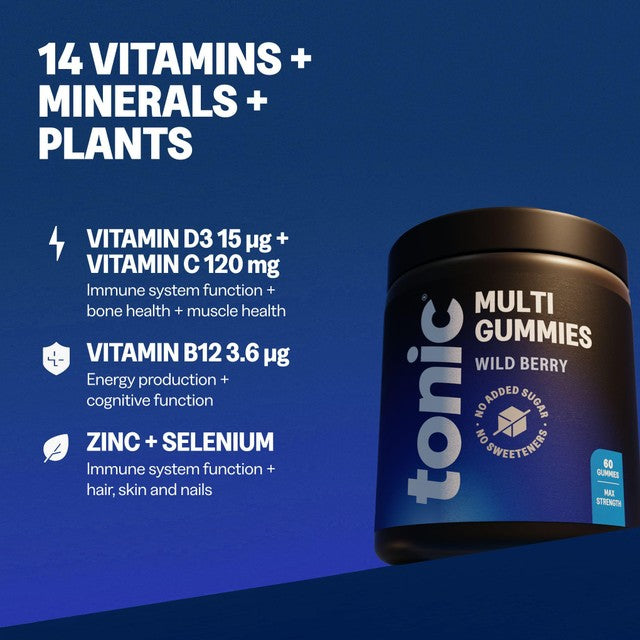 Tonic Health Adult Multivitamin Gummy 30 Gummies (British brand)