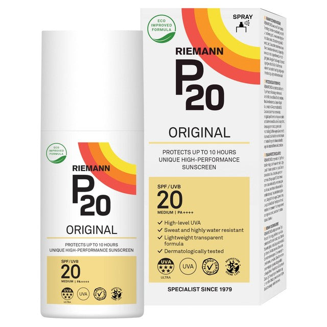 Riemann P20 Original SPF 20 Sun Spray 200ml, imported from the UK