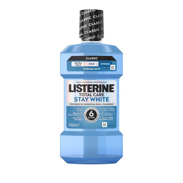 Listerine Total Care Mouthwash Intense Mint 500ml, UK version