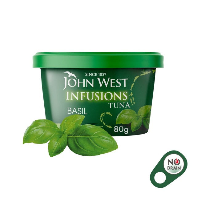 John West Basil Tuna Infusions Premium 80g Can, UK version