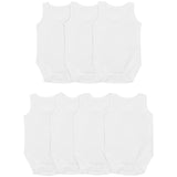 M&S baby cotton sleeveless bodysuits white 0-3 months, imported from the UK