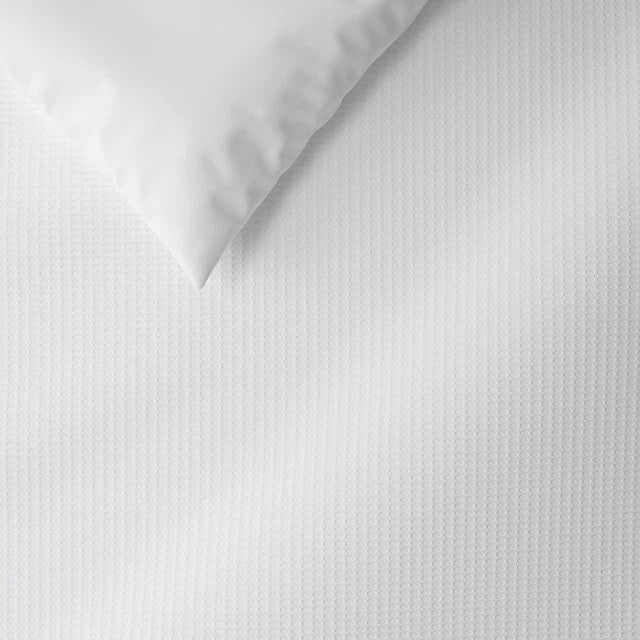 M&S Waffle Bedding Set White Single, imported from the UK