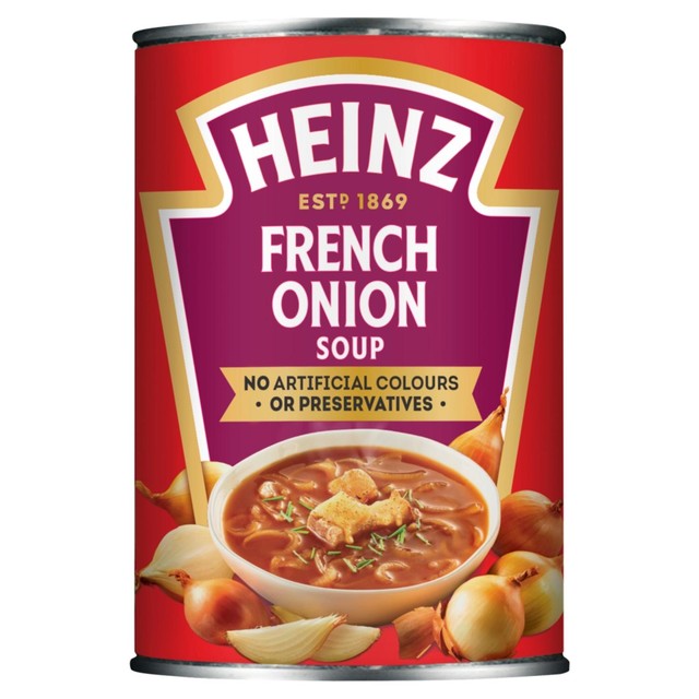 Heinz French onion soup can 400g, UK version
