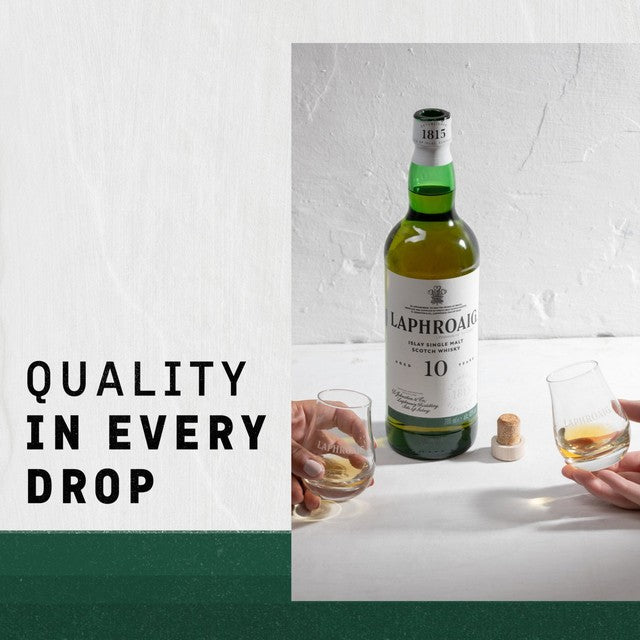 Laphroaig 10 Year Old Islay Single Malt Scotch Whisky 70cl, UK version