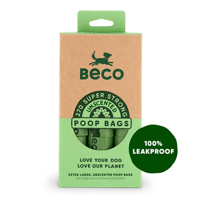 Beco Pets unscented dog poop bags extra large 22.5 x 33cm - British product