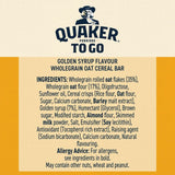 Quaker golden syrup breakfast cereal bars 2 bars, imported from the UK