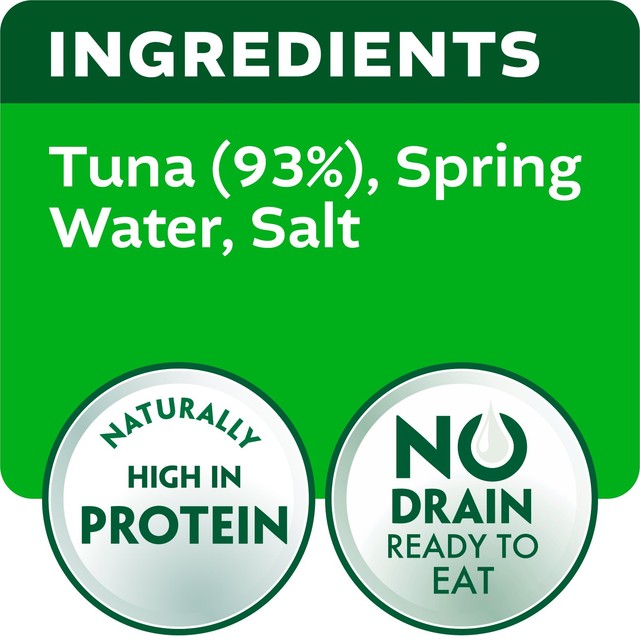 John West no drain tuna steak with spring water 3x110g, UK version