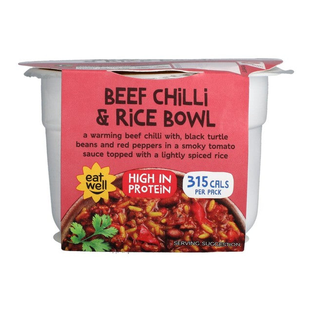 M&S Beef Chilli & Rice Bowl 300g, imported from the UK