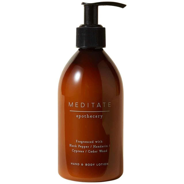 M&S Apothecary Meditate hand and body lotion, imported from the UK