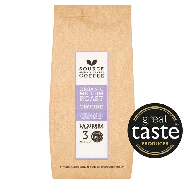 Source Organic La Sierra ground coffee 227g, UK version