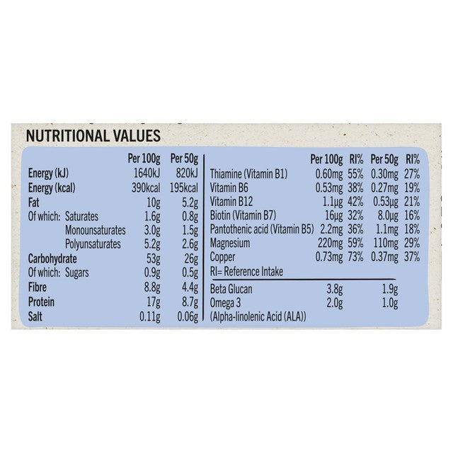 Linwoods overnight oats Original Energy 300g, UK version
