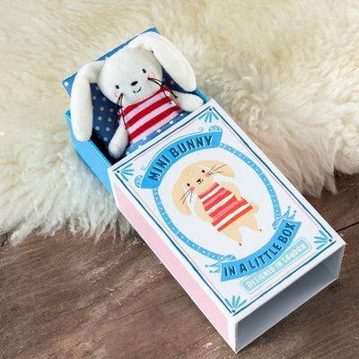 Peluche Rex International Mini Lapin dans une petite boîte