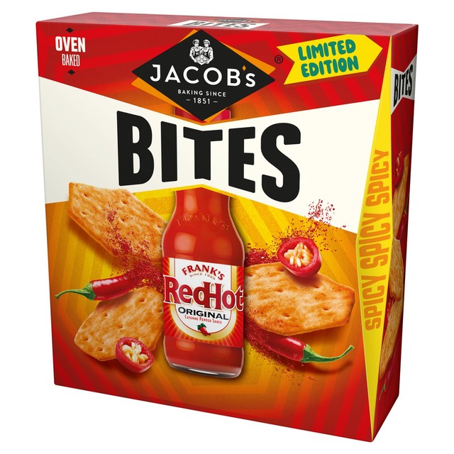 Jacob's Bites Franks RedHot Original cracker bites 125g, UK version