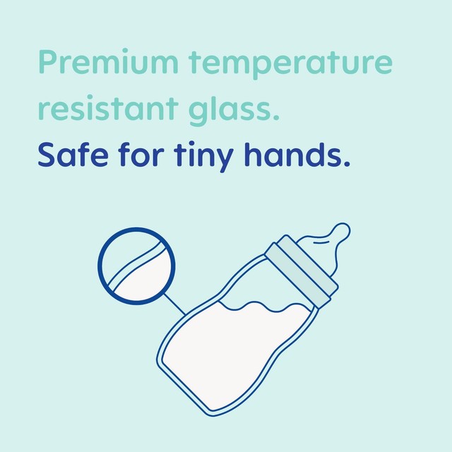 MAM Feel Good Glass Baby Bottle 260ml, imported from the UK