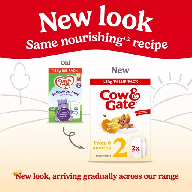 Cow & Gate stage 2 formula powder 2x600g - British product