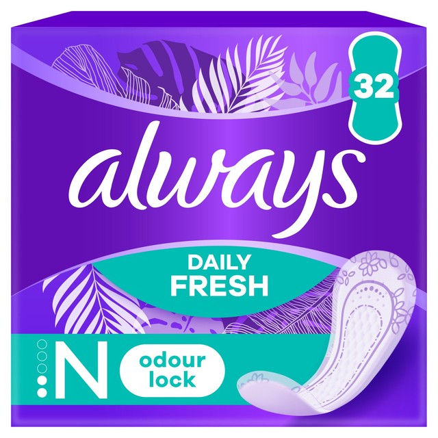 Always Dailies Fresh & Protect Normal panty liners 32 pack - British product