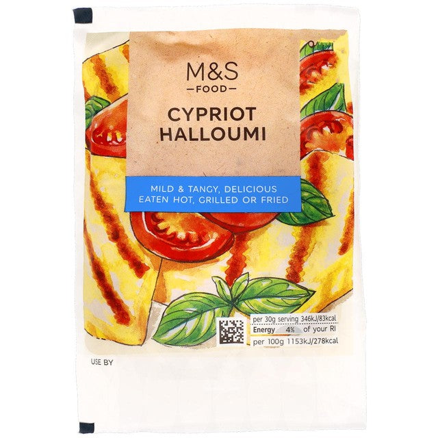 M&S Cypriot Halloumi cheese with dried mint 250g, imported from the UK