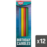 Dr. Oetker rainbow birthday candles 12-pack - British product