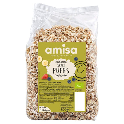 Amisa Organic Spelt Puffs Cereal Snack 200g