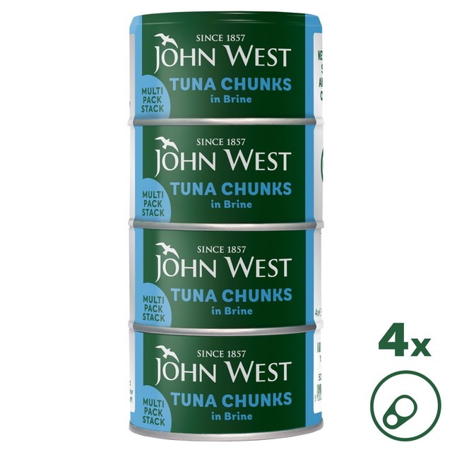 John West Tuna Chunks in Brine 4 x 125g, UK version