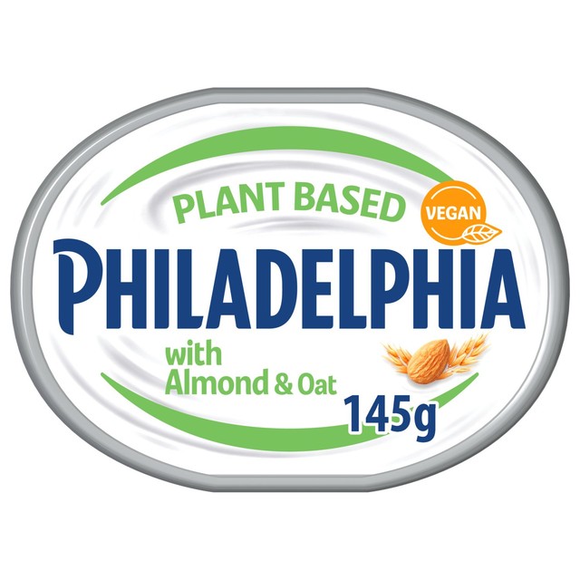 Philadelphia vegan almond oat cream cheese spread 165g, imported from the UK
