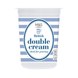 M&S British Double Cream 600ml pot, imported from the UK