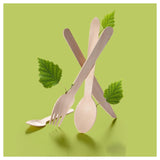 BioPak wooden spoons 10 per pack - British product