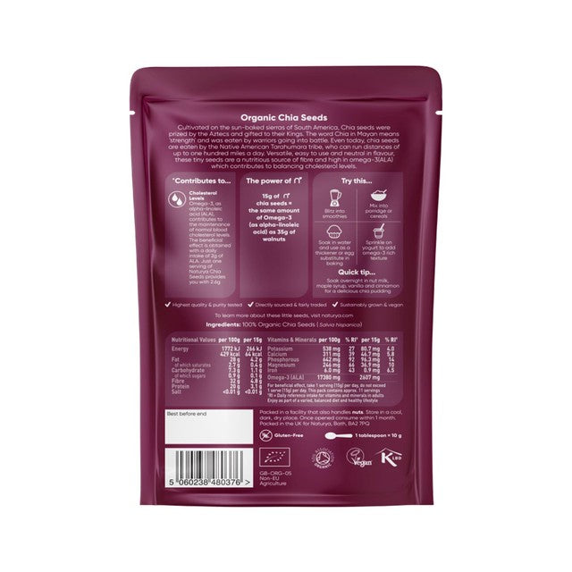 Naturya organic chia seeds 300g, imported from the UK