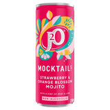 J2O Strawberry & Orange Blossom Mojito Mocktail soft drink 250ml, UK version