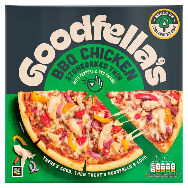 Goodfella's BBQ chicken frozen pizza 385g, UK version
