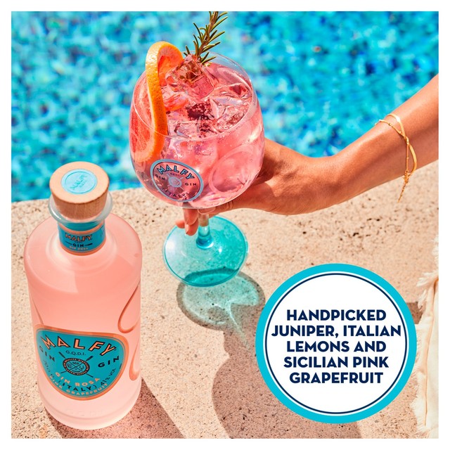 Malfy Rosa pink grapefruit flavoured gin 70cl, imported from the UK
