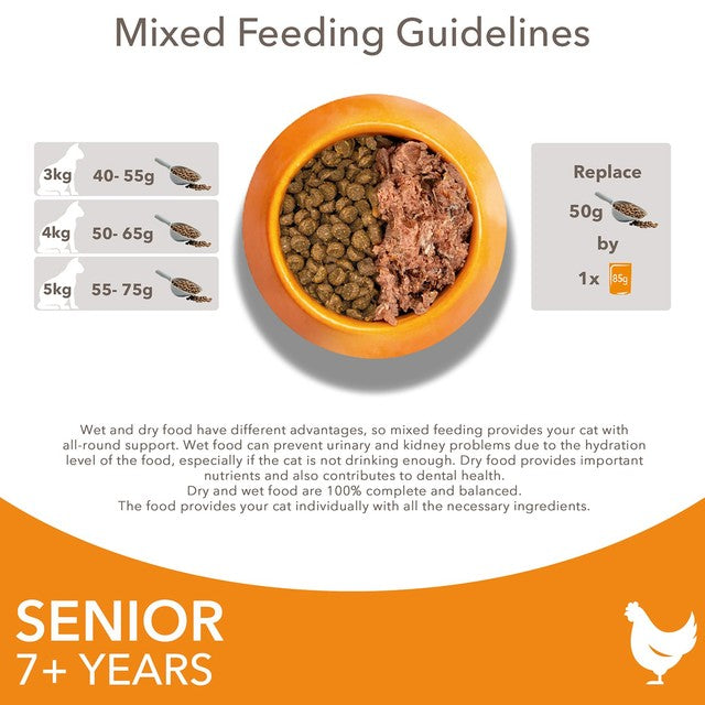 Iams senior cat food with fresh chicken 800g, UK version