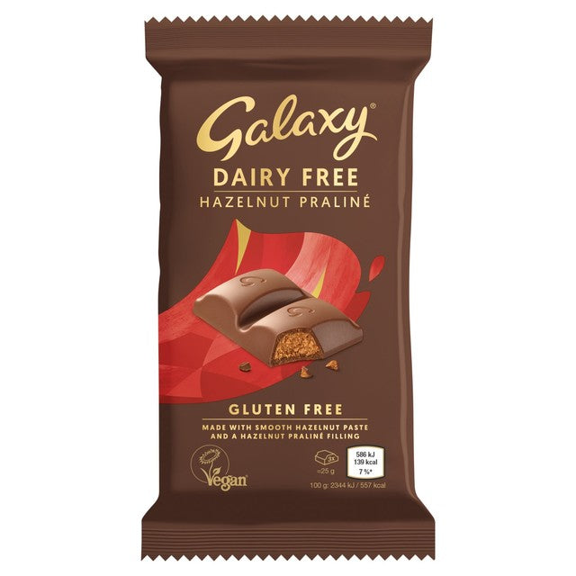 Galaxy dairy free praline chocolate bar 100g, UK version