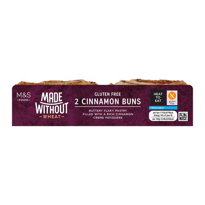 M&S Made Without Wheat Kanelboller Glutenfri Bakst 2-pakning