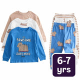 M&S pyjama sets 6-7 years blue 3-pack, imported from the UK