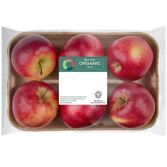 Ocado Braeburn Apples Organic Tray, imported from the UK