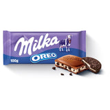 Milka Oreo alpine milk chocolate bar 100g, imported from the UK