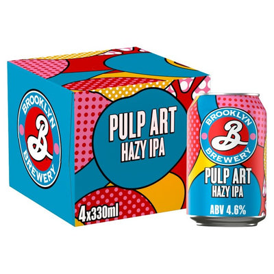 Brooklyn Pulp Art Hazy IPA Beer 4 x 330ml Cans