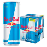 Red Bull sugar free energy drink 4x250ml, imported from the UK