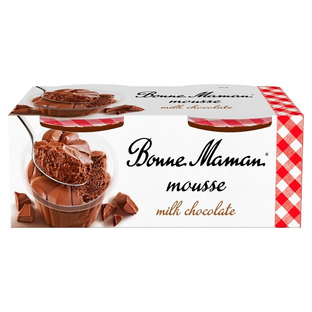 Bonne Maman milk chocolate mousse dessert 2 x 70g - British product
