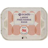 Ocado large free range eggs 6 per pack, imported from the UK