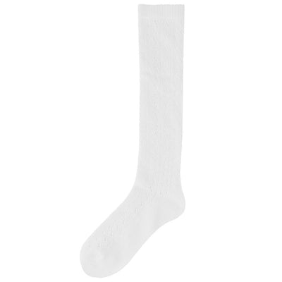 M&S Butterfly Knee High Socks White 6-8.5