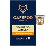 CafePod vanilla coffee pods 10 count - British product