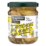 Realfoods artichoke hearts in herb marinade 190g, imported from the UK